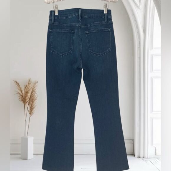 FRAME Jeans Le Crop Mini Boot Raw Hem in Edgewater Wash Blue Size 27 - Picture 5 of 9